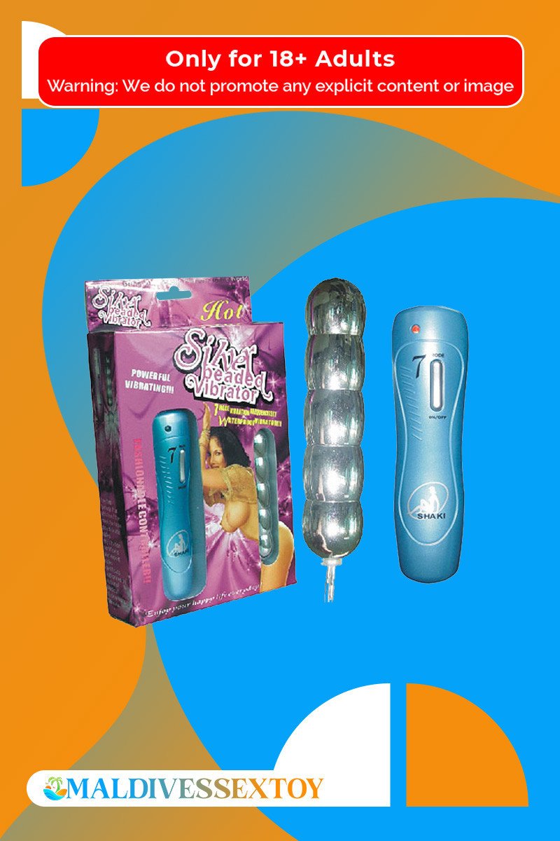 Silver Beaded Anal Vibrator-BIG AD-011 Silver Beaded Anal Vibrator-BIG AD-011