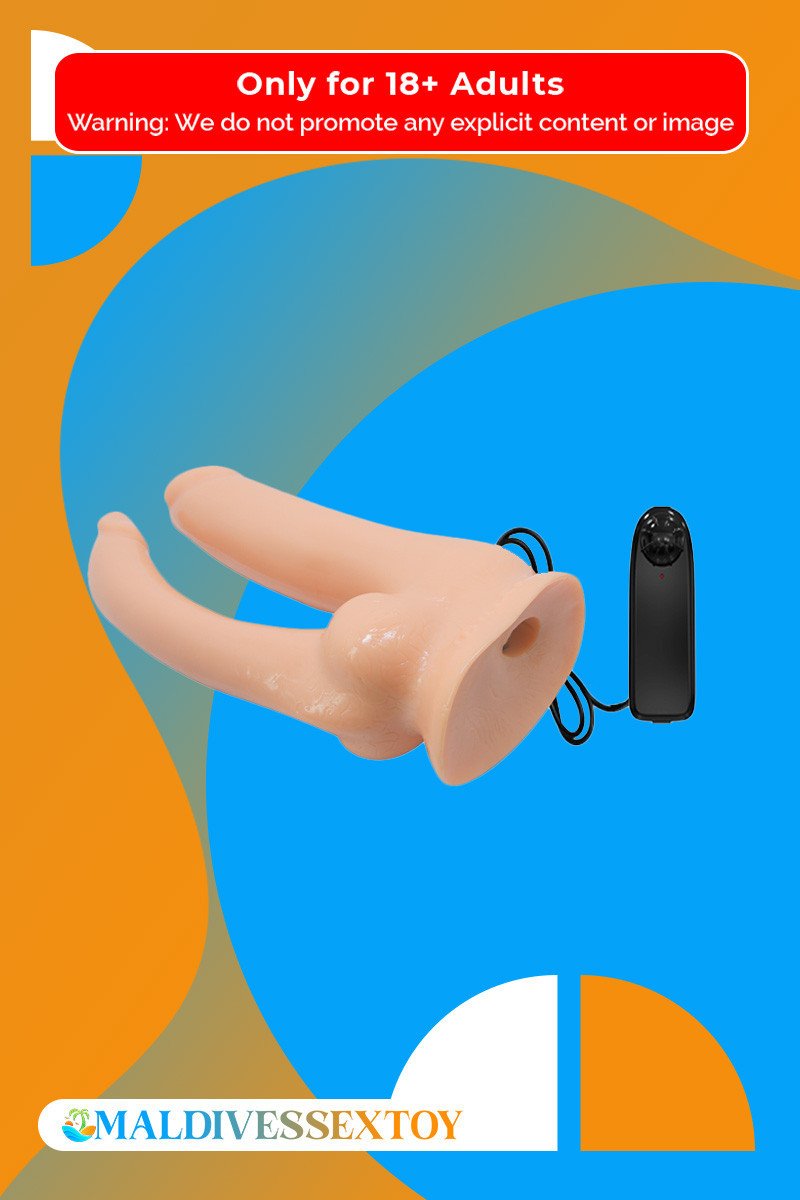 Baile Vibrating Strap-on Double Dildo with Realistic Balls SO-034