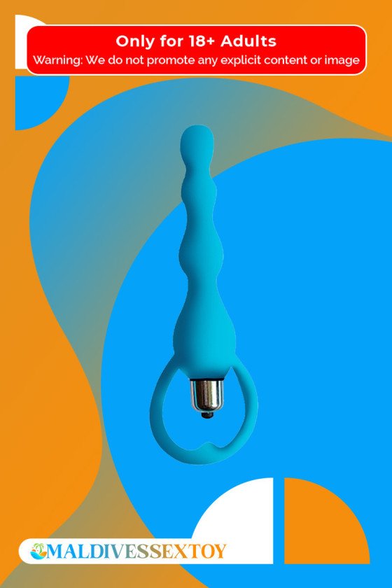 BLUE SILICONE ANAL VIBRATOR AD-029
